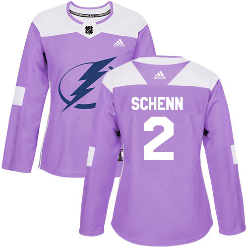 Adidas Tampa Bay Lightning 2 Luke Schenn Purple Authentic Fights Cancer Women Stitched NHL Jersey